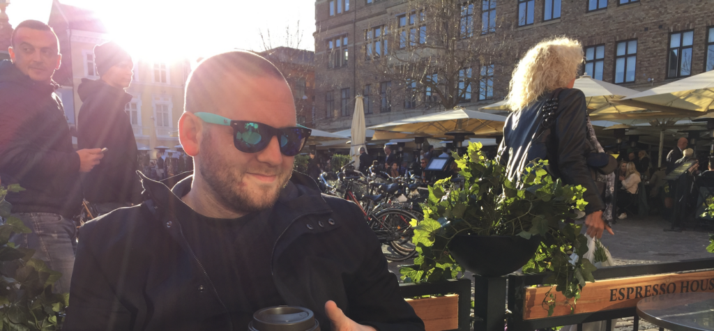 Jesper på Lilla torg i Malmö